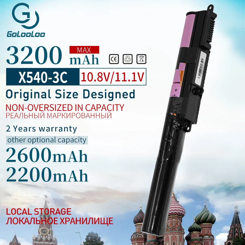 Аккумулятор для ноутбука Golooloo A31N1519 11 1 В 3200 мАч ASUS F540SC X540LJ F540UP7200 X540S R540L X540SA R540LA X540SC