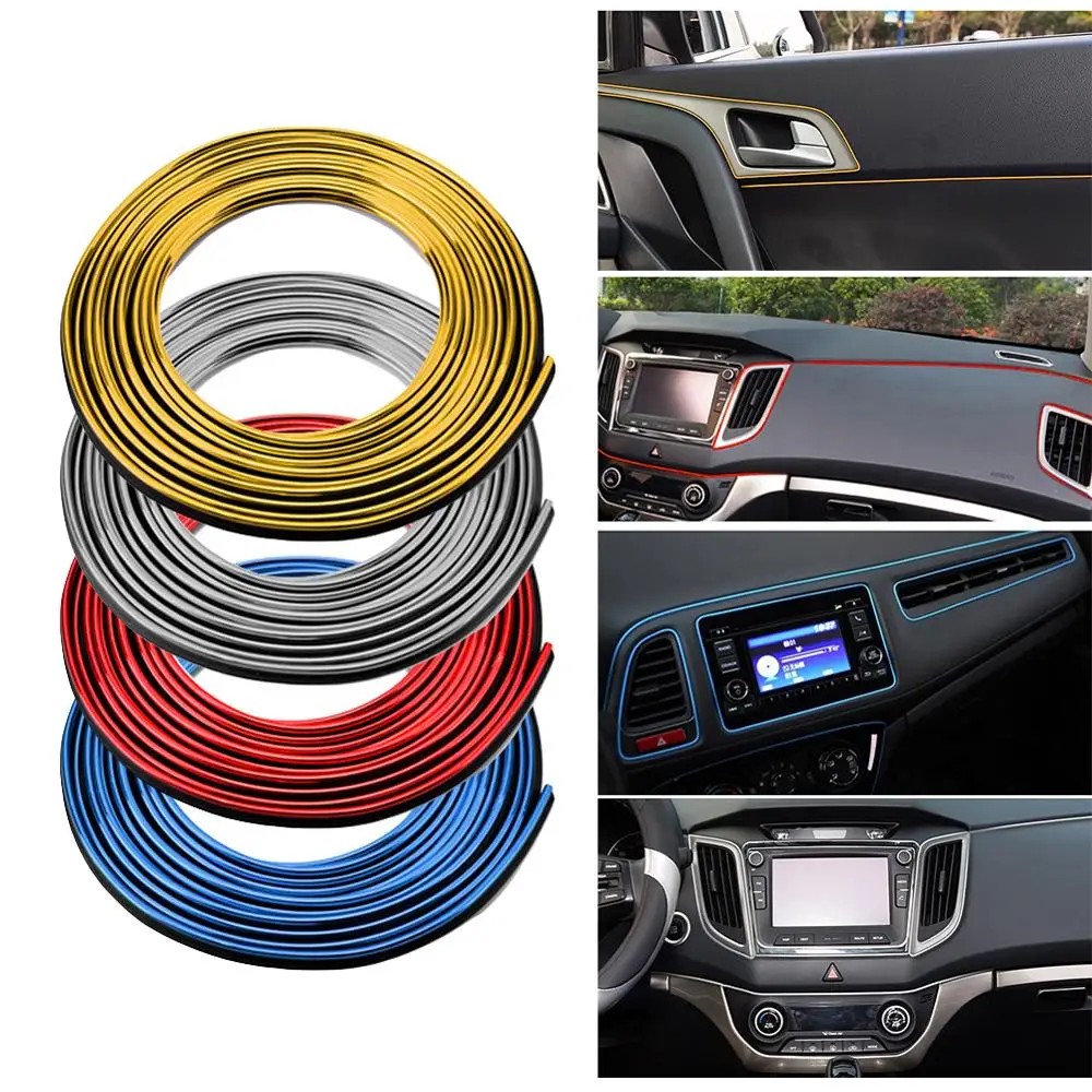 

Flexible New 5M Car Stickers Decoration Strip Auto tuning Door Gap Edge Line Car Exterior Accessories