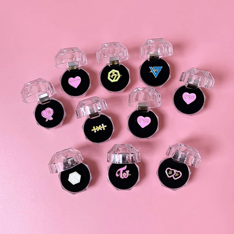 

Hot fashion KPOP star GOT7 Ring Alloy boxed packed blackpink twice Finger Rings Jewelry Accessories for women Exquisite gifts