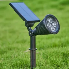 LED Lawn Lamp Solar Spotlight Outdoor Garden LED Landscape Light With Solar Panel For Gardon Lighting And Patio Decoration