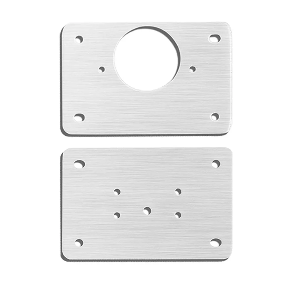 Placa de reparación de bisagra de acero inoxidable cepillado, Kit de  soporte de placa de fijación de bisagra de armario con tornillos de  montaje, Hardware de puerta, 1/4 piezas - AliExpress