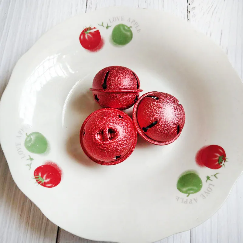 red DIY ремесла Рождественская елка колокольчики семейное украшение Подвесные Подвески Материал для рукоделия рождественские аксессуары - Цвет: red