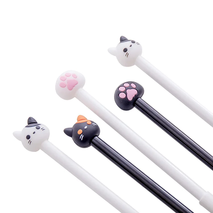 

Creative cute kawaii cartoon cat claw gel pen school student signature drawing writing office stationery children kid gift prize