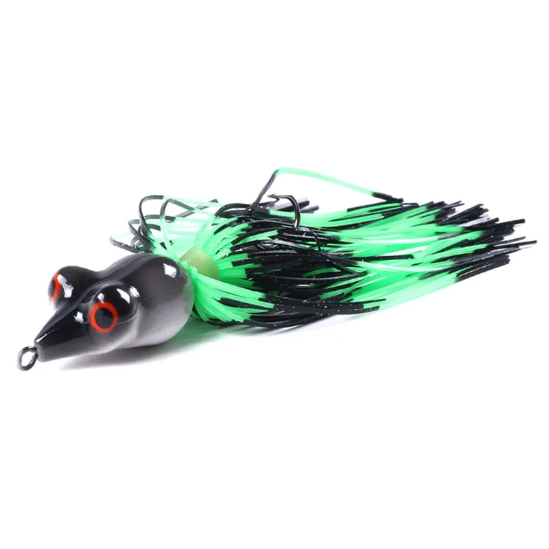 

Bionic Bait Fishing Artificial Wobbler Thunder Frog Tassel Plastic Hard Bait Lifelike Skin Bass With Sharp Hook 5Colors 7g/9cm