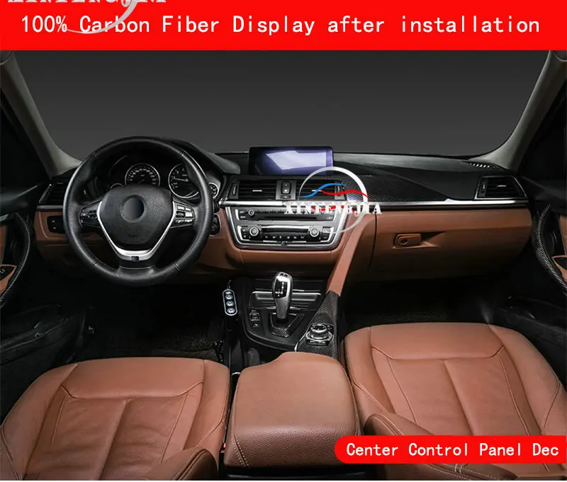 Для BMW 3 4 серии F30 настоящая отделка центральной панели салона из углеродного волокна/панель переключения передач/Внутренняя ручка двери/мультимедийный чехол для пульта