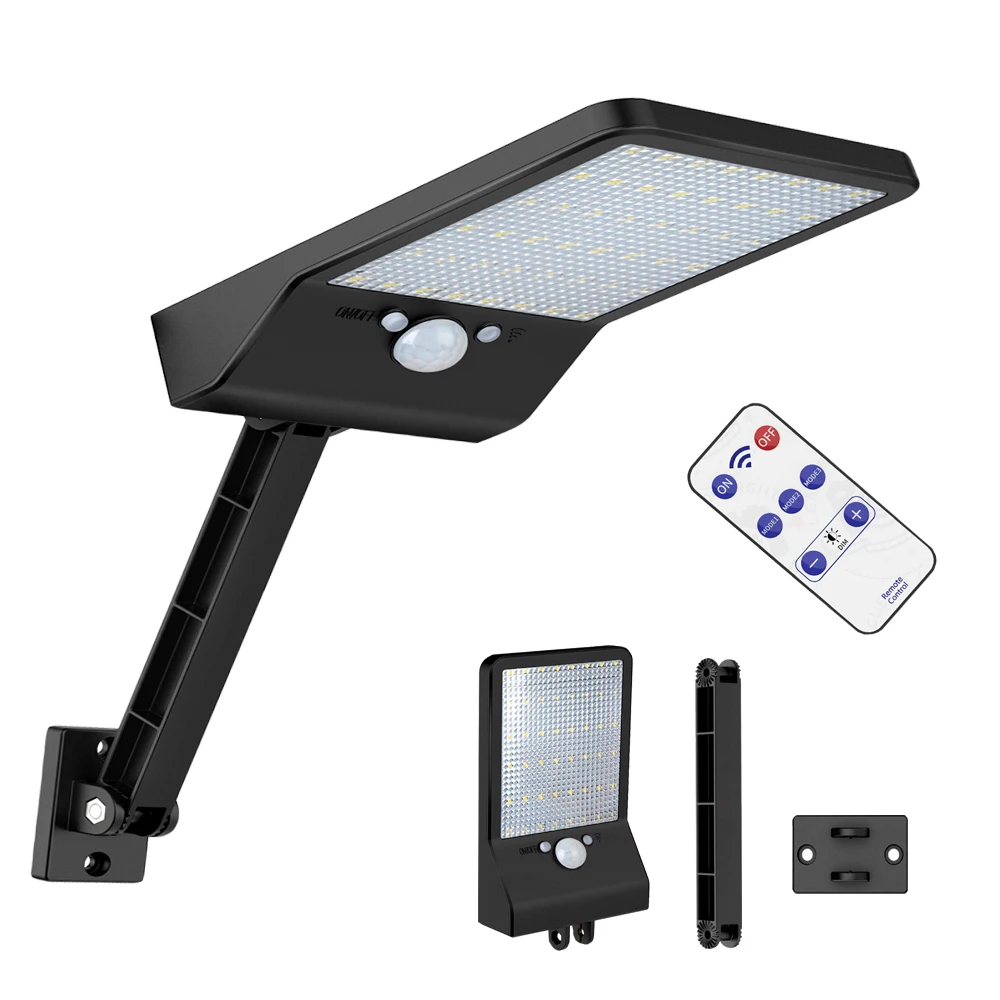 

48 LED Outdoor Waterproof Solar Light Three Modes Lamp Security Lighting For House Wall Street Yard Garden#