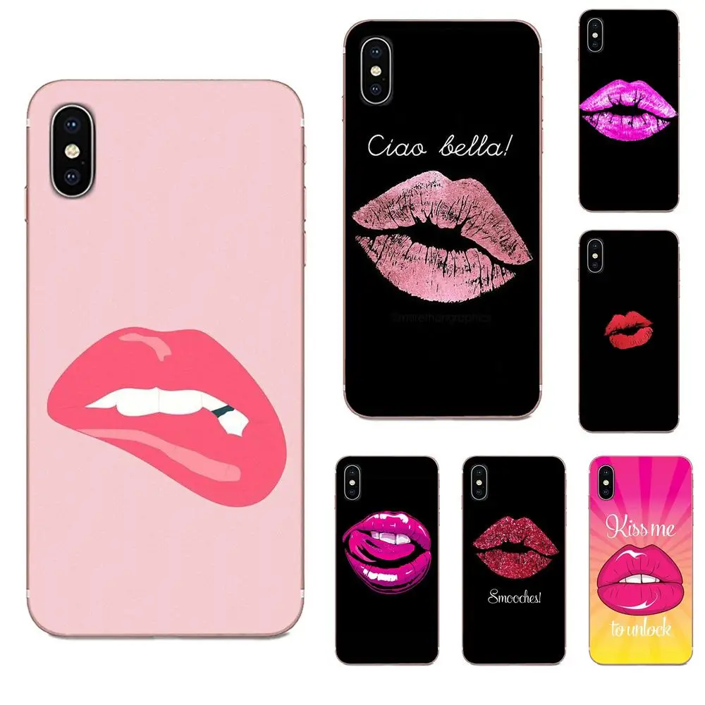 Сексуальные губы Kiss Girly для Galaxy Grand A3 A5 A7 A8 A9 A9S On5 On7 Plus Pro Star 2015 2016 2017 2018 TPU