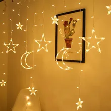 Рождественские украшения для дома, новогодние украшения со звездами, луной, рождественской елкой, светодиодный Декор, рождественские украшения