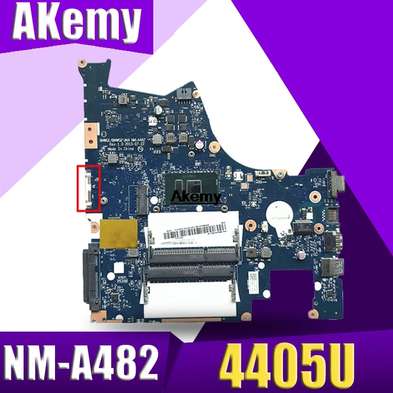

Free shipping tested New FOR Lenovo Ideapad 300-15isk BMWQ1 BMWQ2 NM-A482 notebook motherboard mother board with 4405U CPU