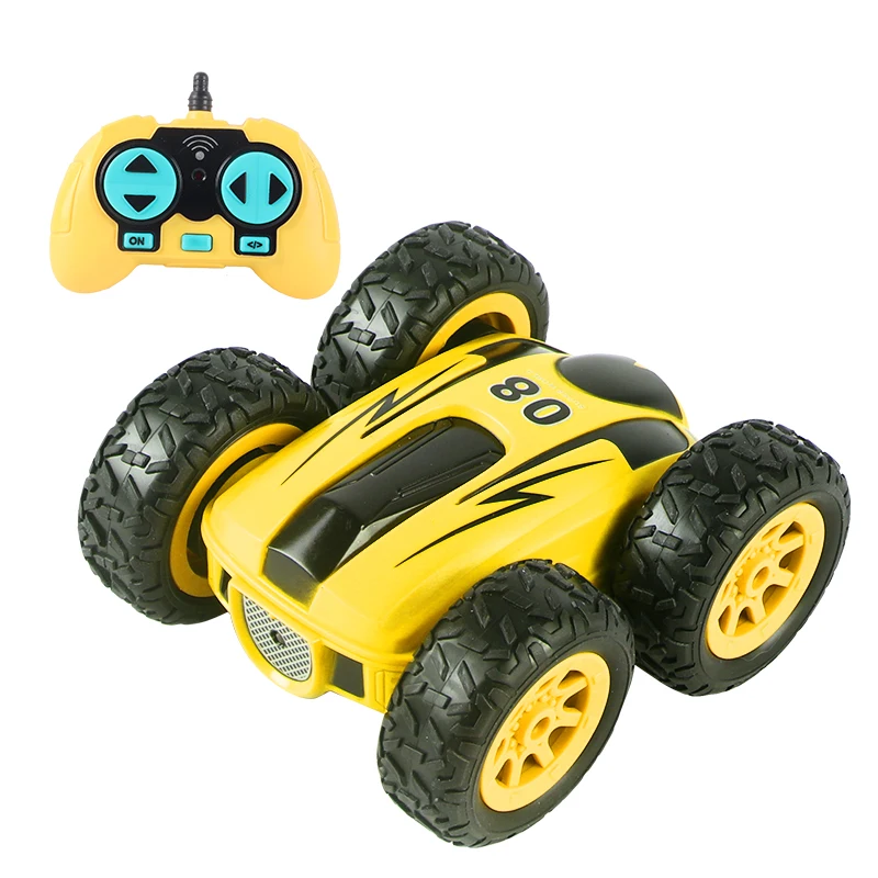 2.4G 4CH Remote Control Car Drift Double-sided Bounce Stunt Rock Crawler Roll 360 Degree Flip Kids Robot RC Toys | Игрушки и хобби