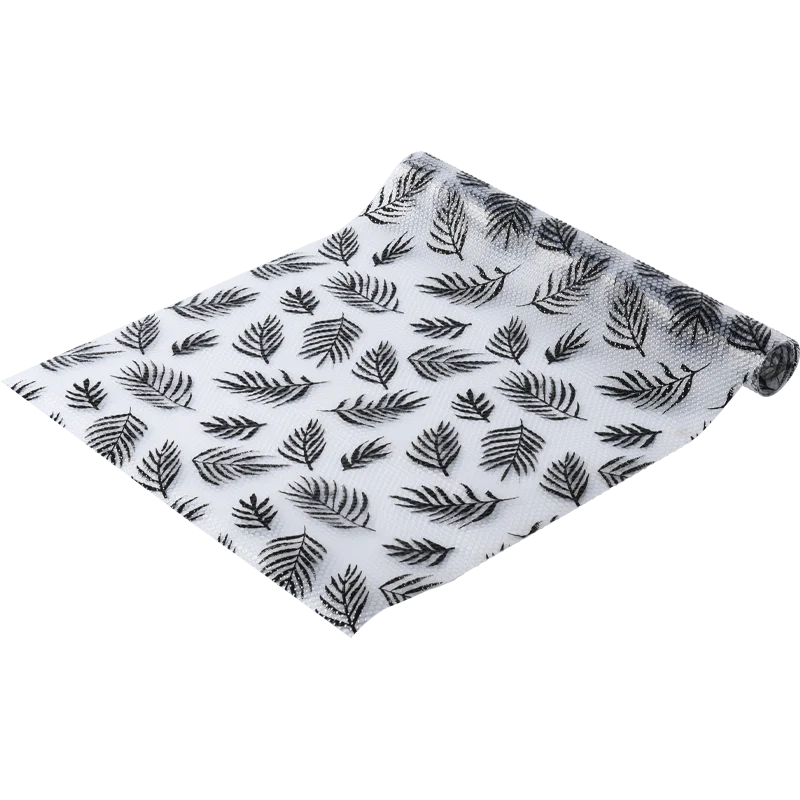 Shelf Liner Non-Adhesive EVA Printed Cabinet Drawer Liners Waterproof Kitchen Fridge Pad Can Be Cut Refrigerator Mat 120*45CM