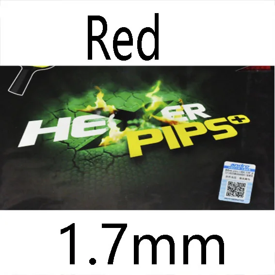 Red 1.7mm Andro настольный теннис резиновый Hexer Pips+ сырой резины пинг понг Tenis De Mesa - Цвет: Red 1.7mm