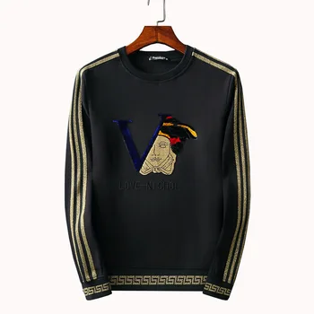 

2020 new spring and autumn men's sweater casual European and American pullover fashion loose shirt