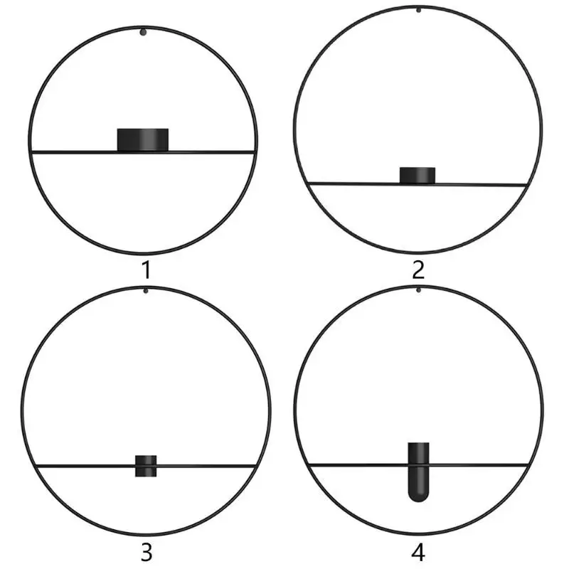 Металлический Подсвечник геометрический Круглый Подсвечник Настенный декор для рукоделия
