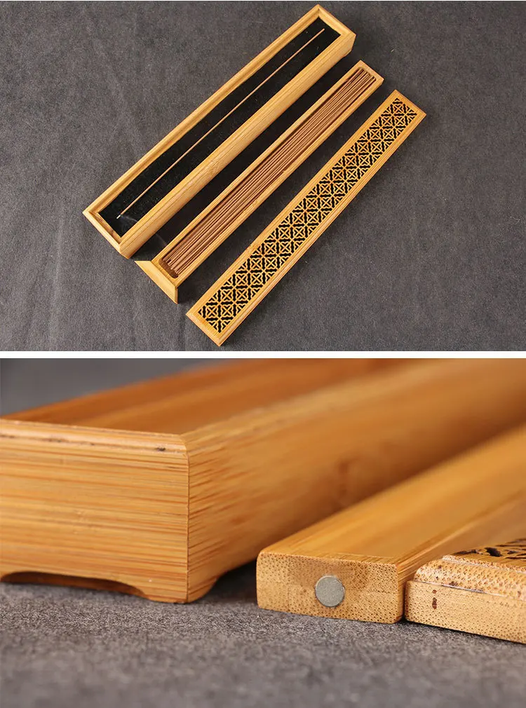 Moso bamboo ароматические свечи украшения окна выдалбливают двухслойный ящик "ладан горелка китайский Eaglewood сандаловое дерево линия Cens