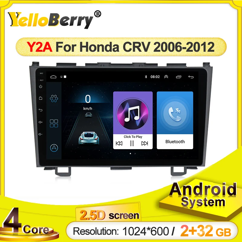WIFI Android автомобильный мультимедийный 2 Din Авто Радио Для Honda/CRV/CR V 2006 2011 GPS 4 ядра ОЗУ
