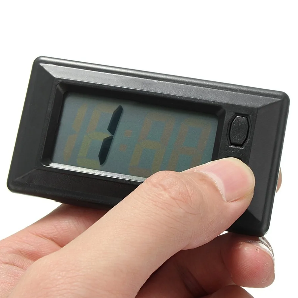 Ультра-тонкий lcd цифровой дисплей автомобильные часы приборной панели с календарем мини портативные автомобильные аксессуары