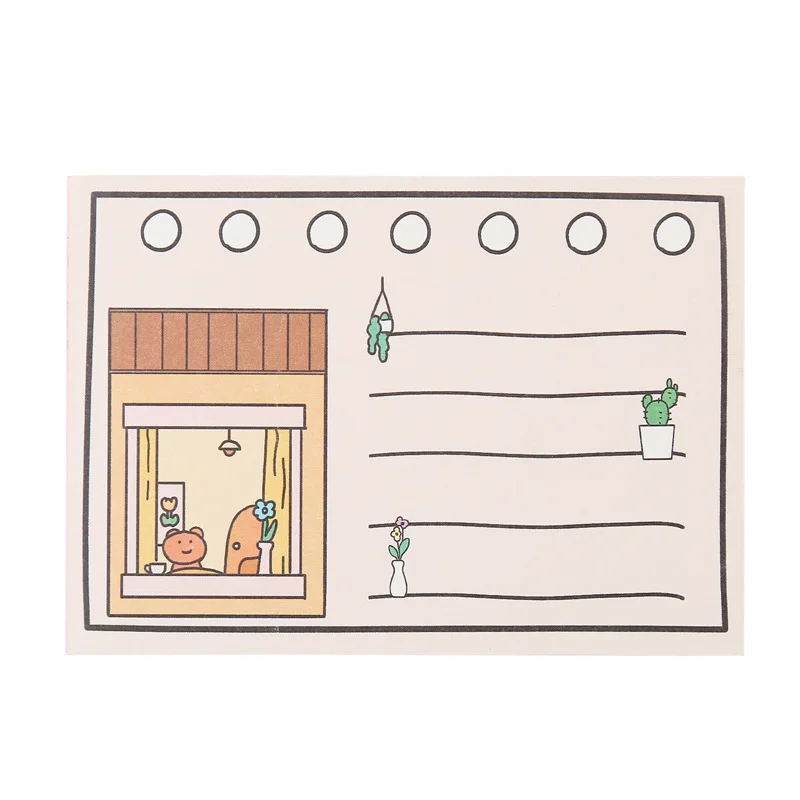 Kawaii канцелярские принадлежности девушка жизнь серии блокнот ежедневный DIY клейкий блокнот для заметок Escolar Papelaria школьные принадлежности подарок