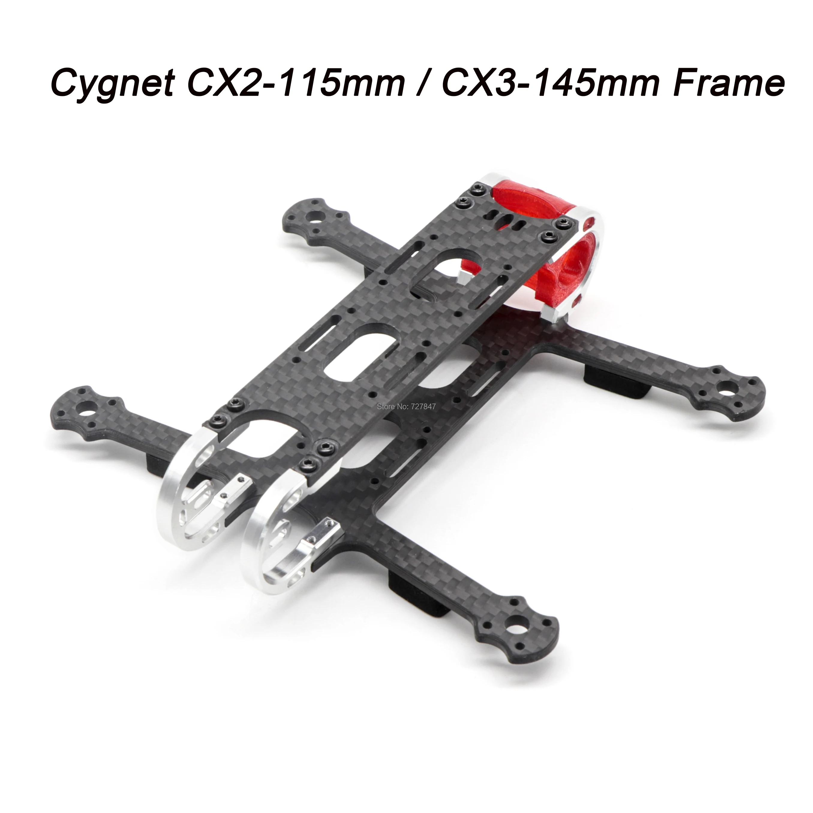 Cygnet CX2-115mm/CX3-145mm карбоновая рама для квадрокоптера комплект с ЧПУ 7075 алюминий FPV RC