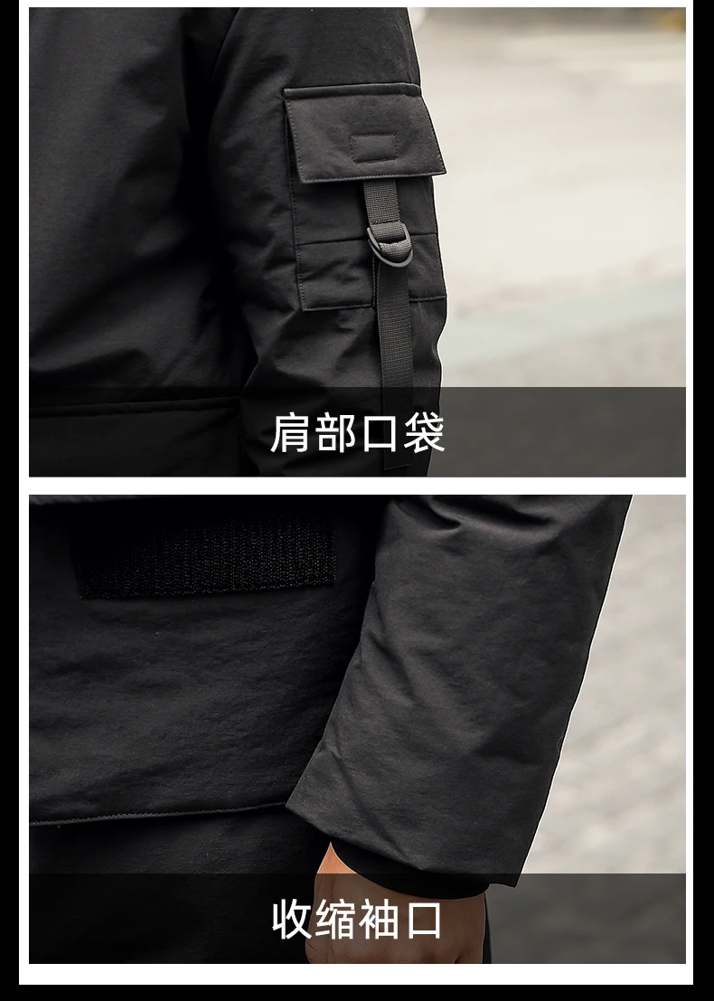 Модный мужской пуховик, повседневный длинный пуховик с капюшоном, мужской бренд Prakas, ветрозащитная мужская зимняя куртка, пуховое пальто