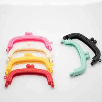 

8.5cm Candy Color Resin Purse Frame Handle for Clutch Bag Coin Kiss Clasp Lock Antique Bronze Hardware Bag Accessory