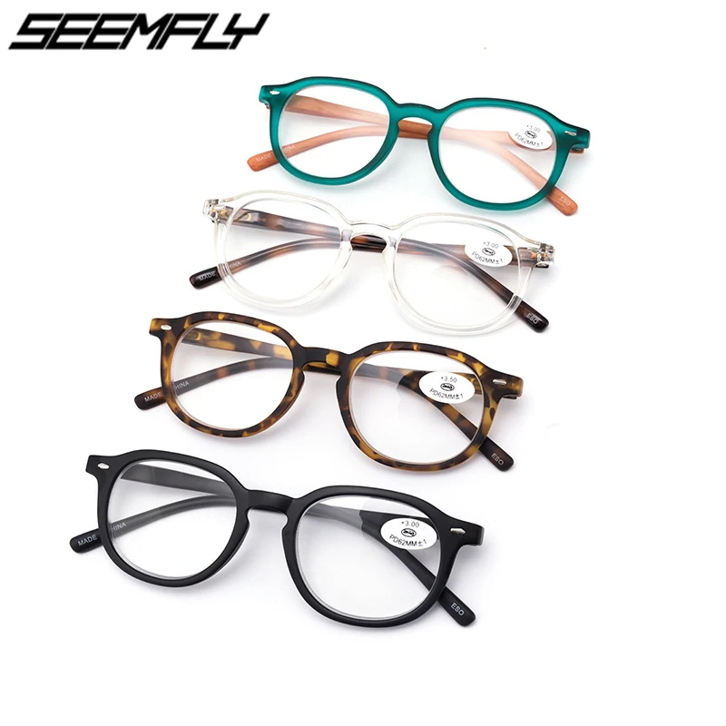 Seemfly очки для чтения для женщин и мужчин Сверхлегкие Ретро Бизнес дальнозоркость Рецептурные очки антибликовые Reader очки Новые