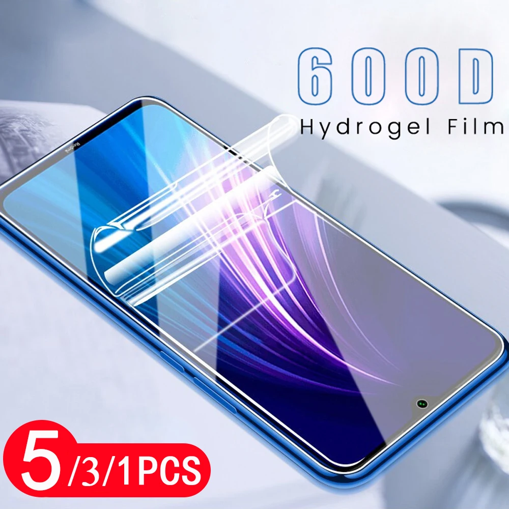 5/3/1 шт. для xiaomi redmi note 9 9s 8 8T pro MAX гидрогель пленка не стекло 10X 9C 9A 8A защитная на