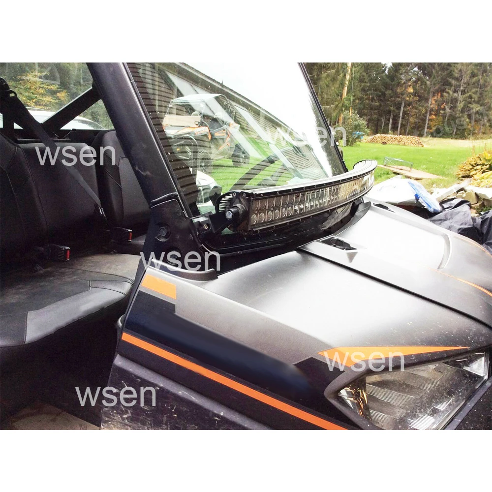 Для Polaris Ranger 1000 900 обычный crew XP и 570 50 дюймов 288 Вт изогнутый светодиодный светильник с монтажным комплектом и кронштейнами А-стойки