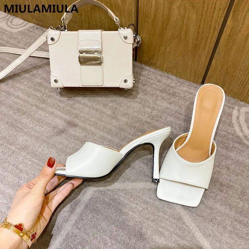 Женские брендовые дизайнерские туфли MIULAMIULA Роскошные лодочки на высоком тонком