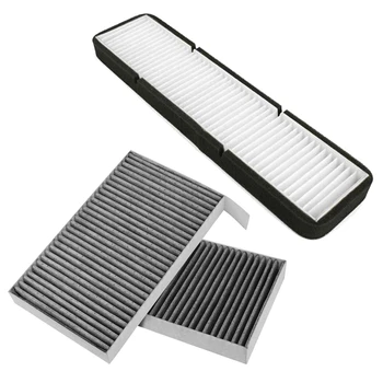 

2Pcs Car Activated Carbon Air Inlet-Filter Replacement with Car Air Conditioner Inlet-Filter