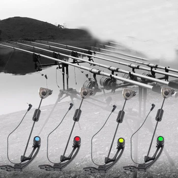 

Carp Fishing LED Bite Indicator Zipper Case Outdoor With Spring Practical Swinger Set Accessories Easy Apply Flicker Illuminated