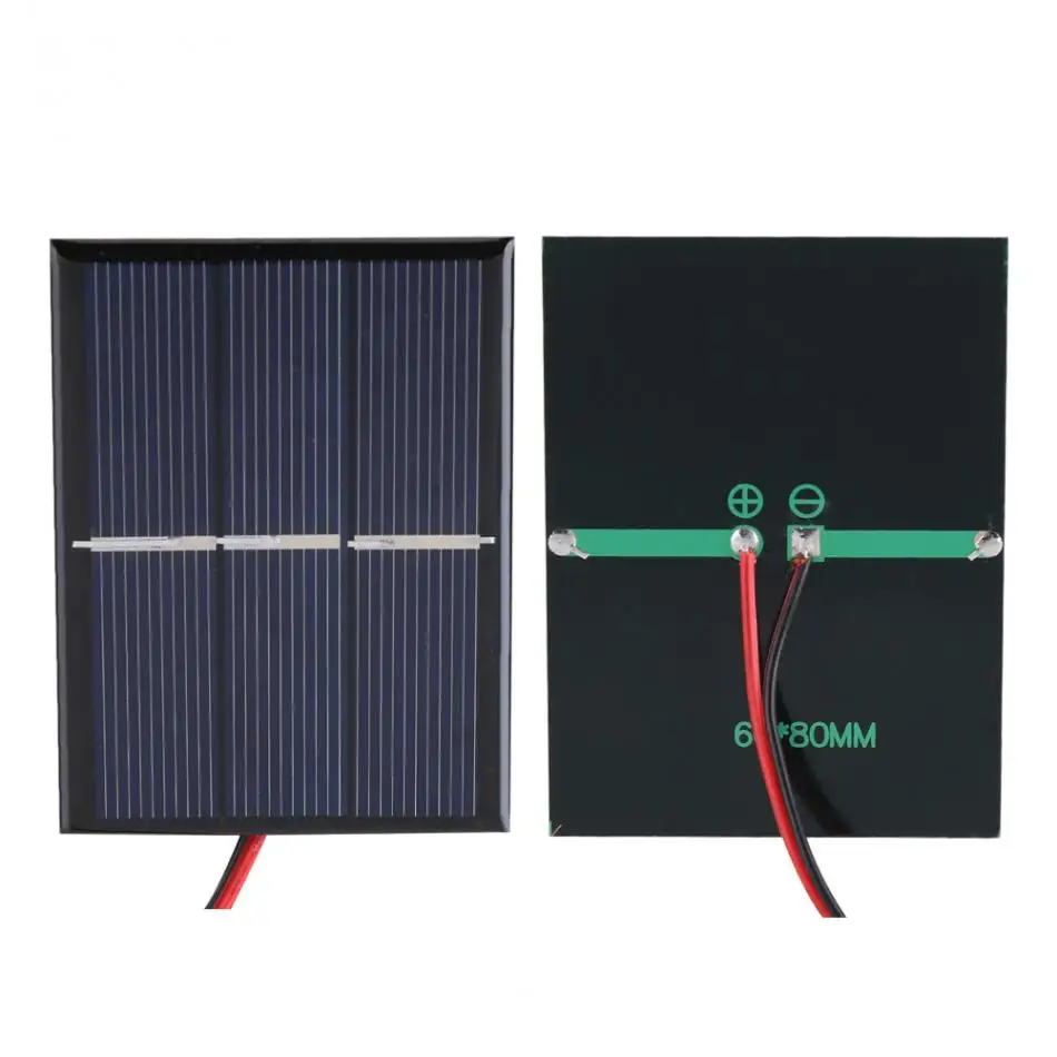

2Pcs Polycrystalline Solar Panel 0.65W 1.5V Mini Portable Solar Panel DIY Power Module Battery Charger