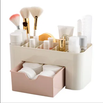 

Plastic Cosmetic Drawer Makeup Organizer Makeup Storage Box Container Nail Casket Holder Desktop Sundry Storage Case