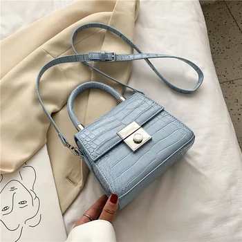 

Crocodile Pattern Top Handle Bags For Women Designer Shoulder Messenger Bag Crossbody Bags PU Leather Women's Handbags 2020