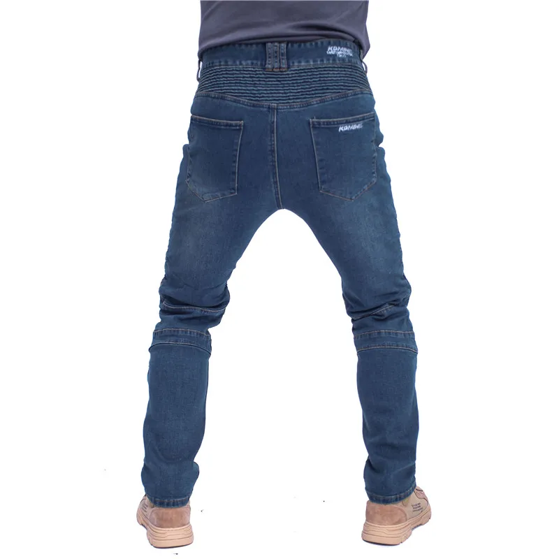 Komine мотоциклетные штаны Для мужчин Moto джинсы для верховой езды Touring Брюки Крест джинсы