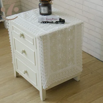 

Japanese Style White Modern Table Runner for Christmas Wedding Birthday Party Decoration Mesh Fabric Tea Cabinet Piano Covers
