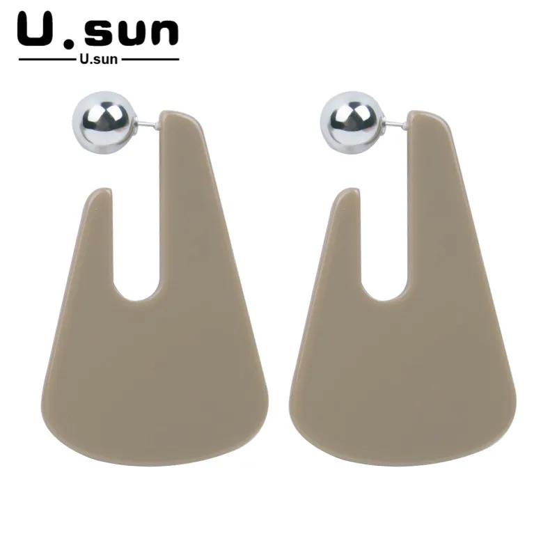 

Long Drop Earrings Hot Metal Large Resin Acrylic Geometric Personality For Girl Women Big Colorful Brincos Party Fashion Jewelry