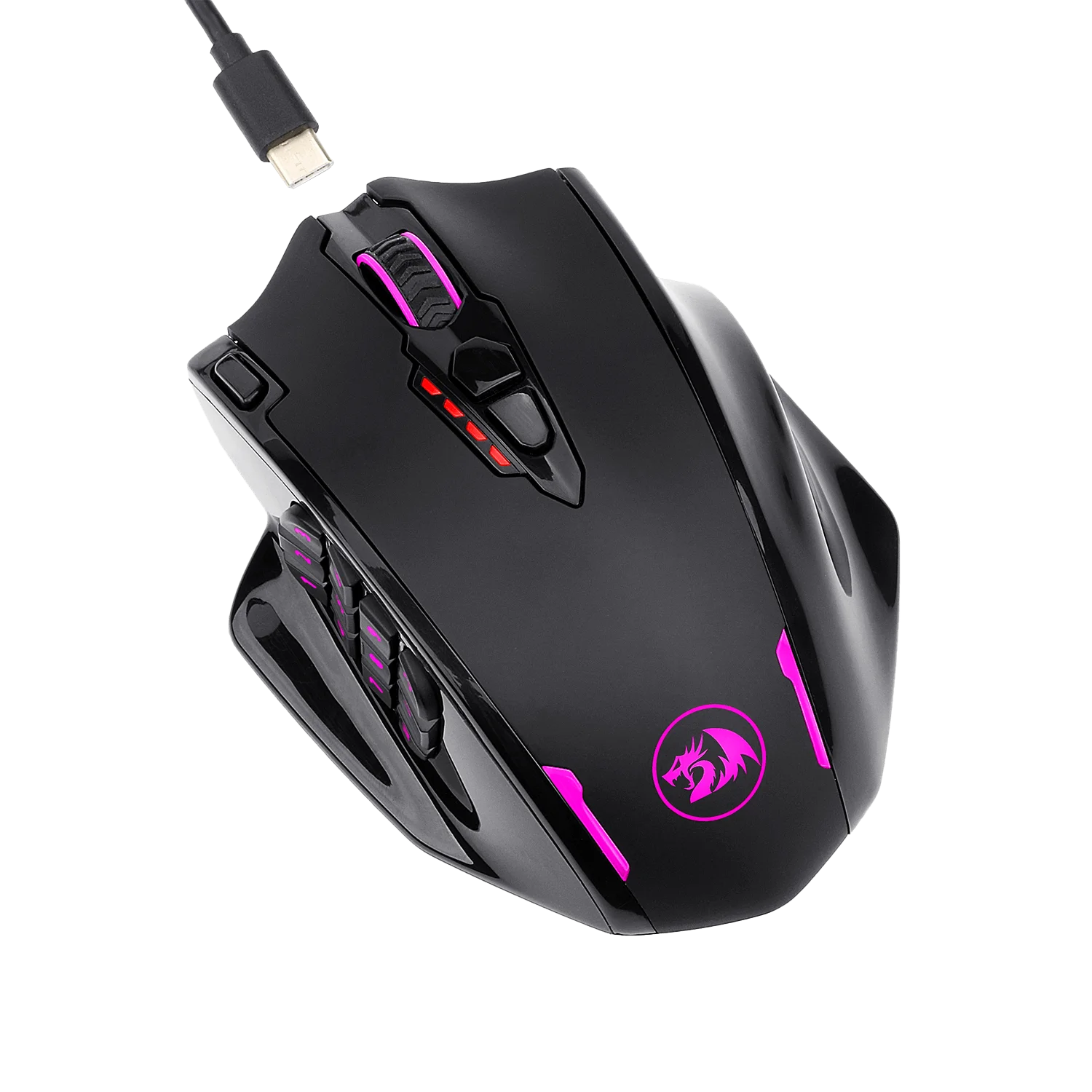 2.4g sem Fio Mouse com 16 Fps para o Portátil do Jogador Redragon Gaming Mouse Dpi Rgb Botões Programáveis Mmo M913 16000 - Imagem 3