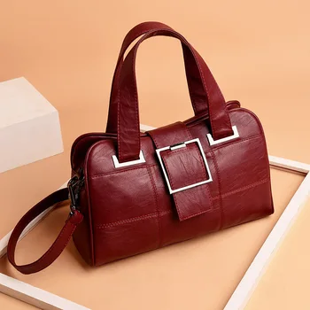 

Middle-aged WOMEN'S Bag Mommy Bag 2020 New Style Soft Leather Shoulder Bag Bag Fashion Women's Shoulder Handbag