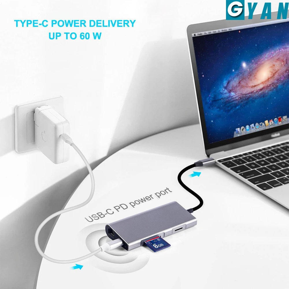 USB концентратор 8 в 1 4K Гбит/с|USB-хабы| |