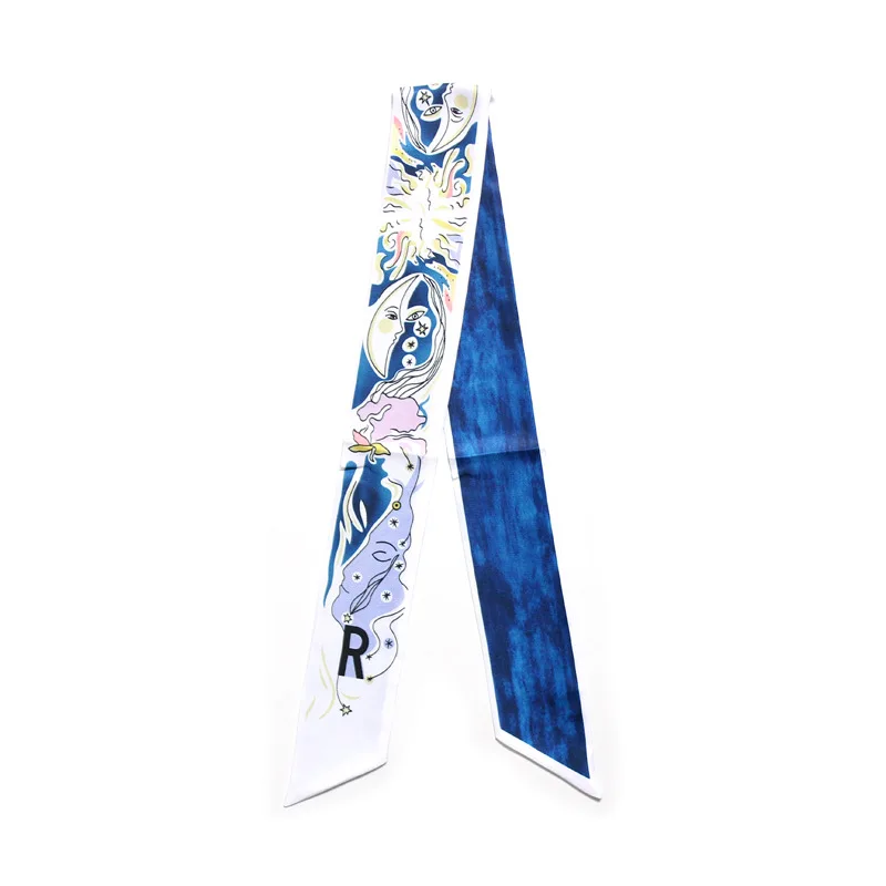 Роскошный 26 буквенный шарф женский шелковый шарф спортивное полотенце головная повязка маленький галстук сумка Тощий Созвездие шарфы