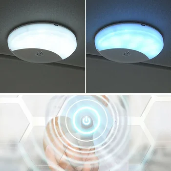 

Car Interior LED Roof Light Magnet Data Line Tape Touch Wireless Trunk Ceiling Dome Reading Lamp