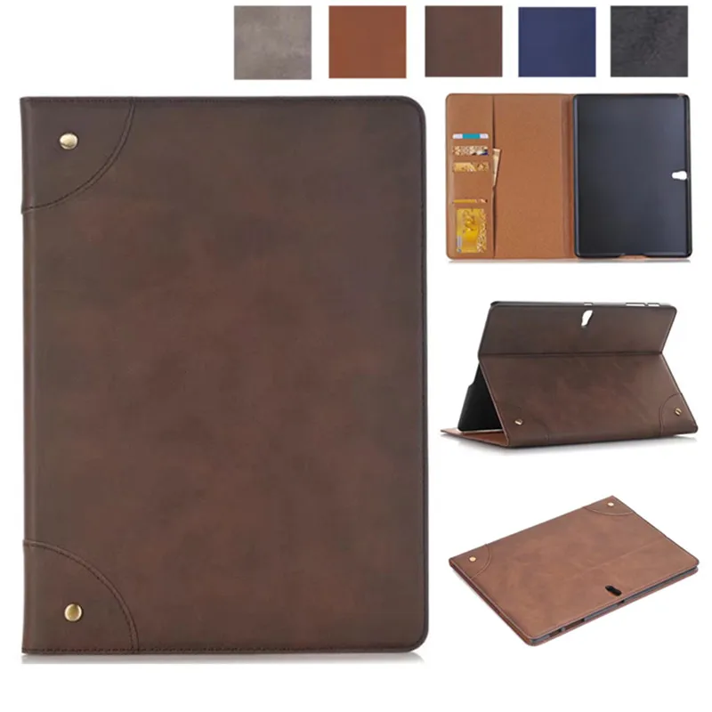 Ретро Кожаный чехол для samsung Galaxy Tab S 10,5 T800 T805 Tablet Fundas Coque для samsung Tab S 10,5 чехлы с подставкой
