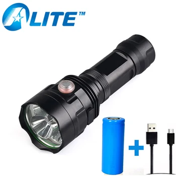 

TMWT 3800LM USB Rechargeable Flashlight 30W XML-T6 3LED Camping Torch for 26650 with USB cable