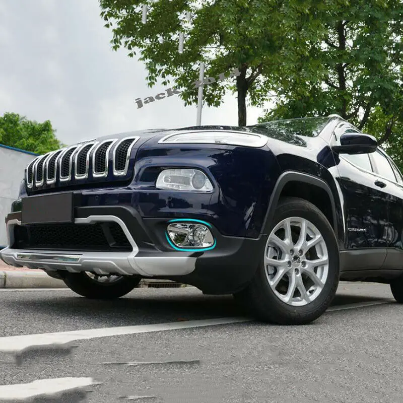 2 шт. ABS хром передние противотуманные фары рамка лампы Крышка отделка для JEEP CHEROKEE