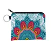 NEW Women Coin Purse Mandala Pattern Waterproof Fabric Storage Small Zipper Wallet Bag Portable Creativity Card Holder Key Case 2