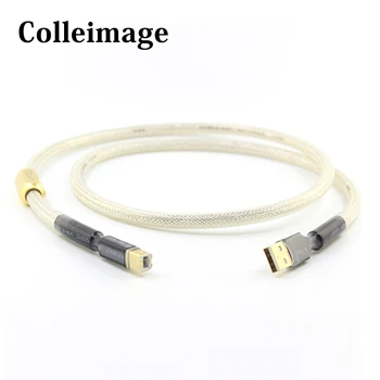 

Free Shipping Hi-End Silver Plated USB Audio Cable Data USB Cable USB HIFI Cable A-B USB Cable