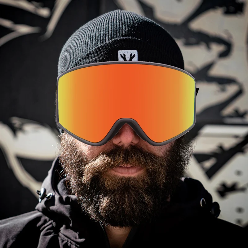Ski Goggles Cylindrical Film Double-layer Anti-fog Lens Winter Men's Sleigh Outdoor Sports Snow Blind Eye Mask | Спорт и