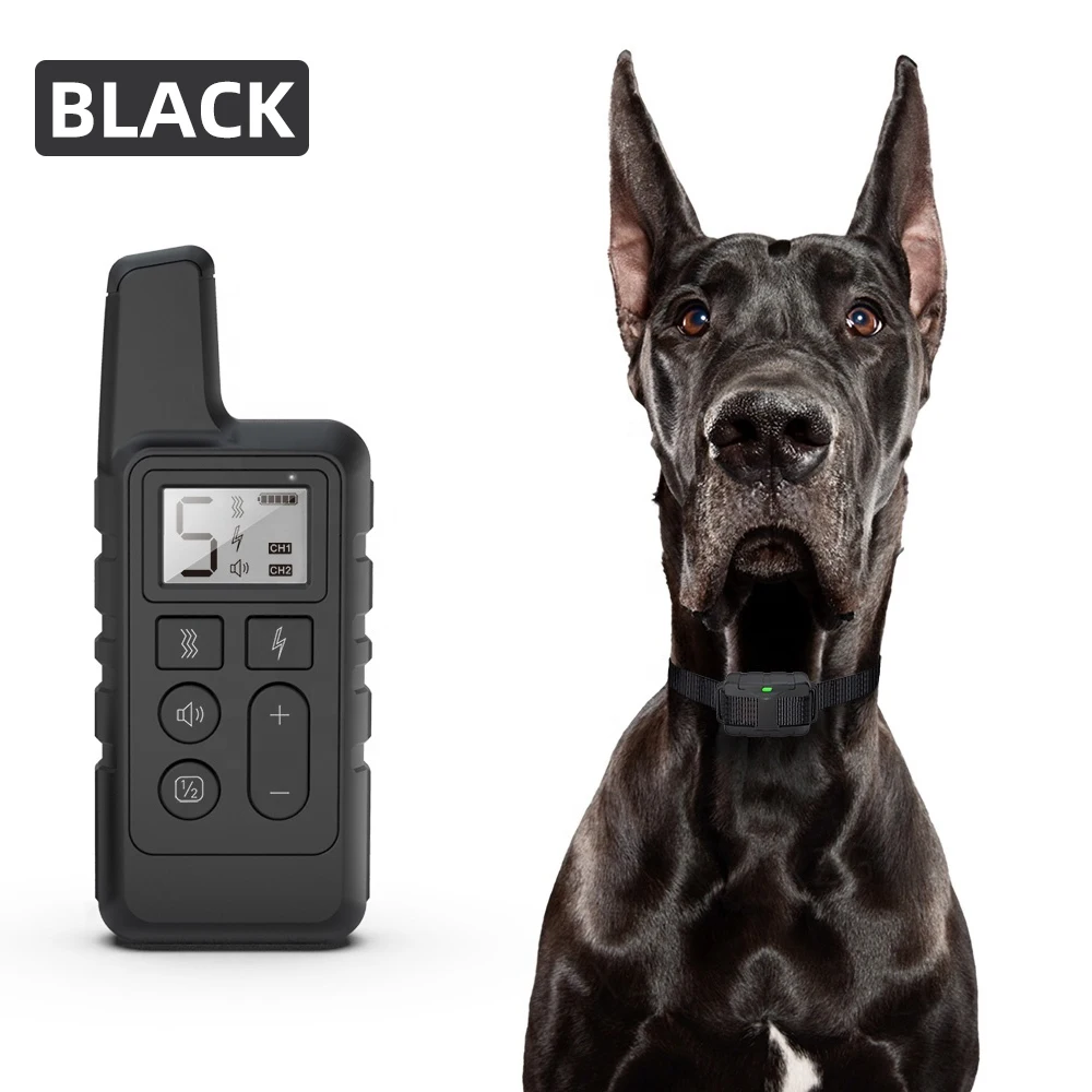 

500m Dog Training Collar Pet Remote Control Collars Electric Shocker Anti Barking Device Dogs Stopper Waterproof Rechargeable