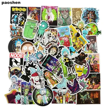 

100 American Drama Cucum Rick and Morty Mort Doodle Funny Sticker Notebook Motorcycle Notebook Waterproof Sticker